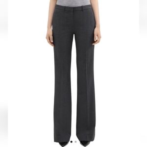 New Theory Demitria Traceable Wool Pants Charcoal Melange Size 4